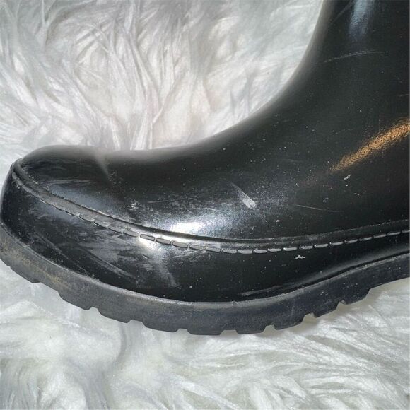 Sperry Women's Black Walker Turk Waterproof Rain Boots Size 6 Tie Back Slip-on - Picture 9 of 13